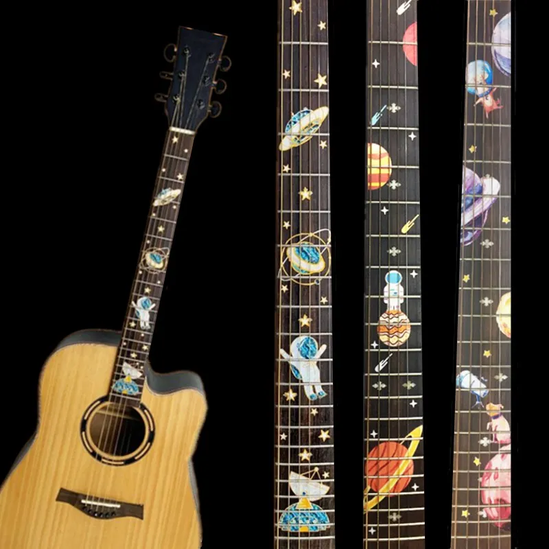

25 Styles Guitar Fretboard Decals Inlay Sticker Guitar Neck Headstock Bass Ukulele Thin Sticker Decorations Guitar Accessory