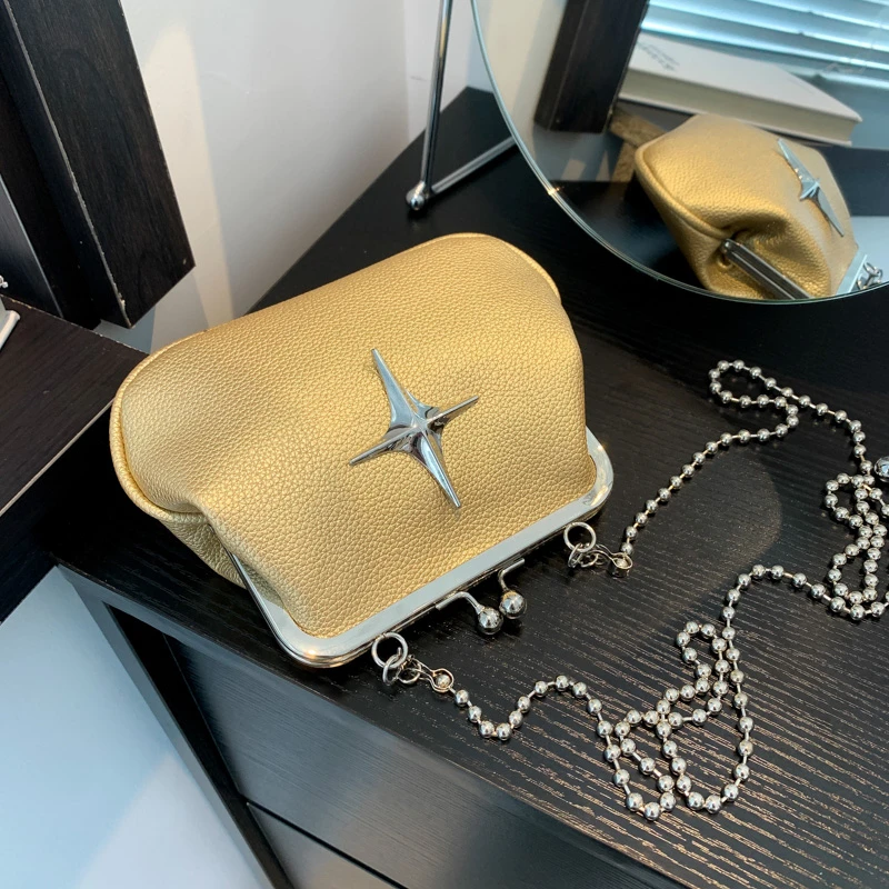 

New Buckle Women's Bag Fashion Doji Handbag and Purse Chain Shoulder Bag Crossbody Bag Girl Satchel Clutch Dinner Bags for Women