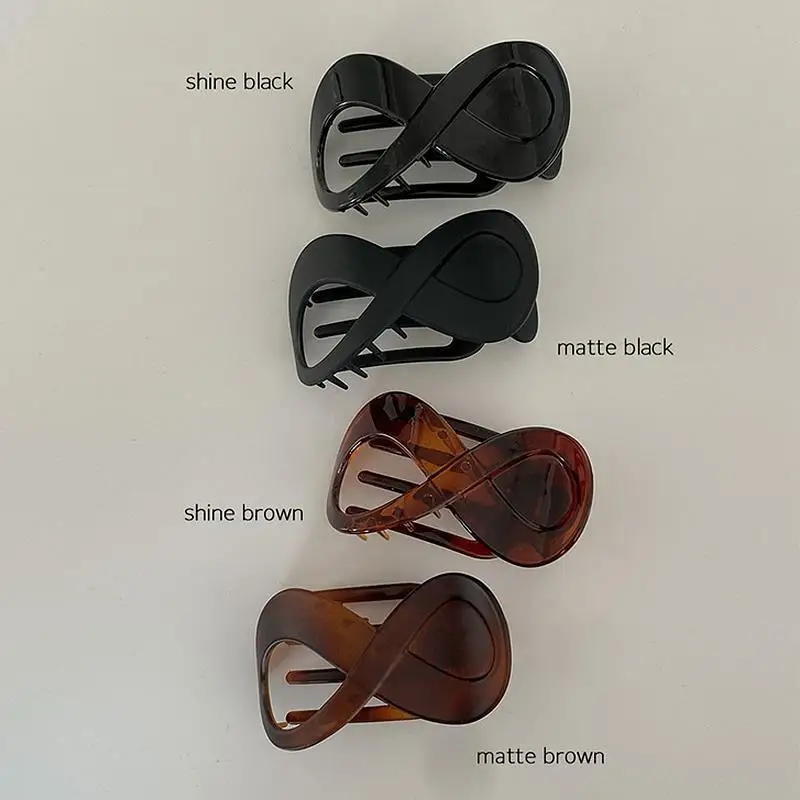 

Заколка-краб Женская однотонная для конского хвоста, винтажная простая заколка-Пряжка, аксессуары для волос, 8 моделей