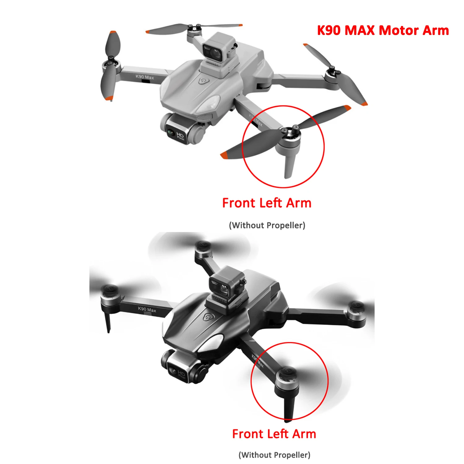 

K90 MAX GPS Drone Accessory Motor Arm Front Rear Arm with Engine Main Blade Propeller Props Wings Part K90MAX Spare Part