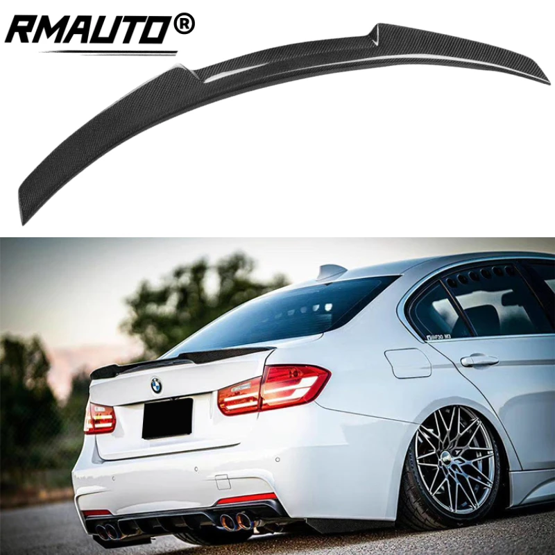 

RMAUTO Carbon Fiber M4 Style Rear Trunk Spoiler Wing For BMW F30 3 Series F80 M3 2013-2018 Rear Wing Spoiler Lip Car Styling Kit