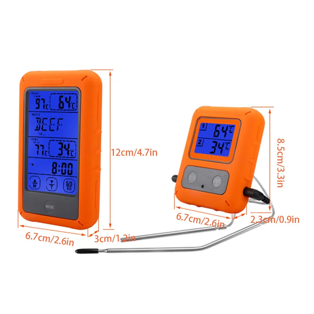 

Wireless Digital Meat Thermometer TS-TP20 Grill Oven Kitchen Thermomet With Timer Probes For BBQ Food Oven Smoker