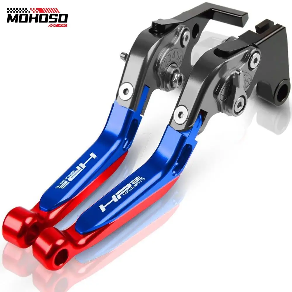 

Motorcycle CNC Brakes Adjustable Folding Extendable Clutch Brake Handle Levers HP2 Megamoto 2006 2007 2008 2009