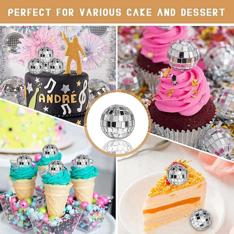 Новинка-60 упаковок диско-шар серебряное подвесное зеркало украшения с веревкой