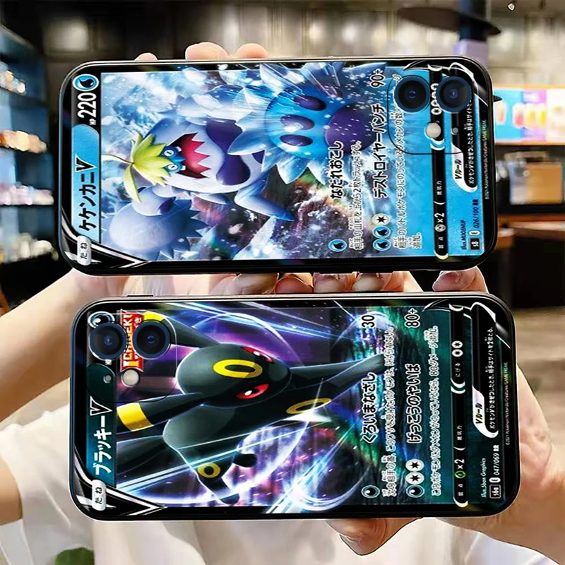 pokémon anime elf card phone case for funda iphone 13 11 pro max 12 mini x xr xs max 6 6s 7 8 plus se 2020 celular etui free global shipping