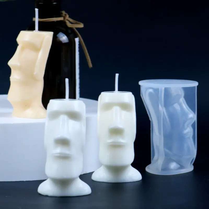 

Easter Portrait Human Face Candle Silicone Mold DIY Scented Candle Making Gypsum Crystal Epoxy Resin Plaster Soap Candle Mould