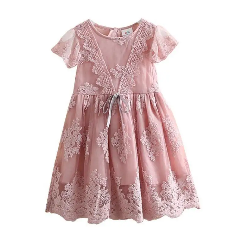 

Girls Princess Dresses 2022 Summer New Fashion Children's Clothing Cute Butterfly Lace Bow Comfortable Dress Baby Costume2-10Y