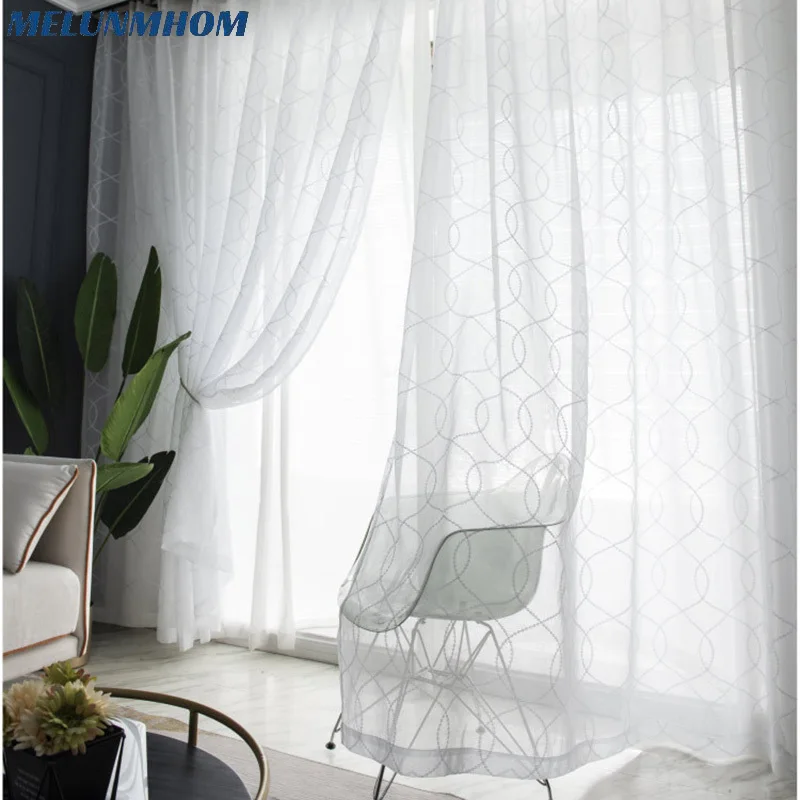 Promotion Hot Sale (shading Rate 1%-40%) Living Room Cortina Curve Tulle for Screen Sheer Curtain Bedroom | Дом и сад