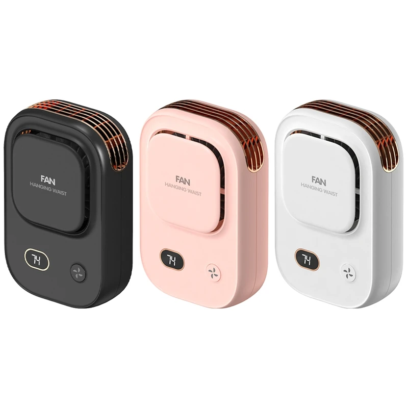Портативный поясной вентилятор с зажимом для талии носимый 2000 мАч