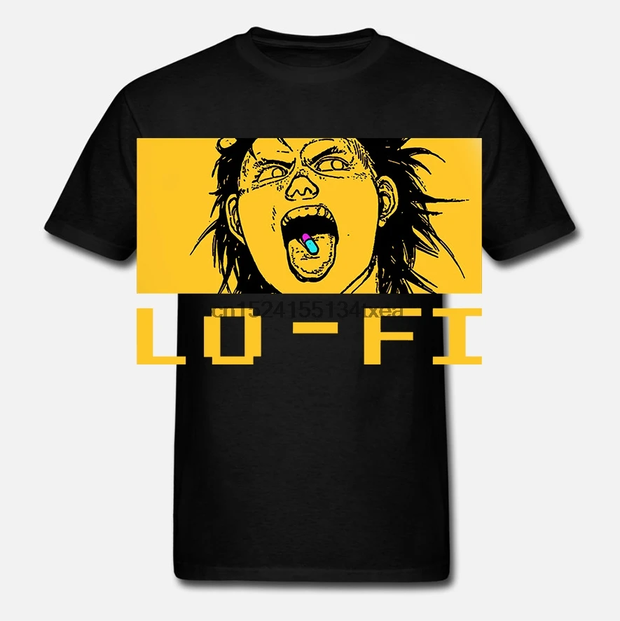 Футболка Lofi в стиле хип-хоп с рисунком планшеток Мужская манга канеда японское