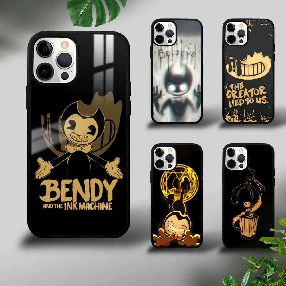 Чехол для телефона Bendy A-And The I-Ink Machine iPhone 16 15 14 13 12 11 Pro Xs Max Mini Plus Celulares Hard Funda