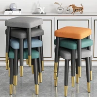 2022 Household Luxury Stools Can Be Stacked Square Stool Modern Simple Dining Table Round Creative Chair Living Room Small Stool