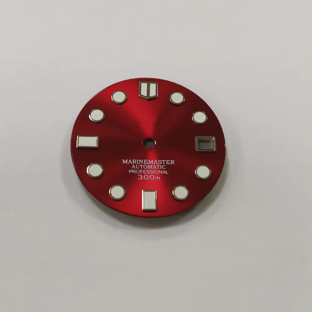 Sunburst dial red yellow with Japanese C3/BGW9 luminous fit SKX007/009 MM men's watch MOD NH35/36 movement case accessories