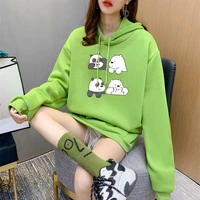 oversized hoodies womens spring and autumn 2021korean long sweatshirt ins plush pullover lazy style versatile top loose coat