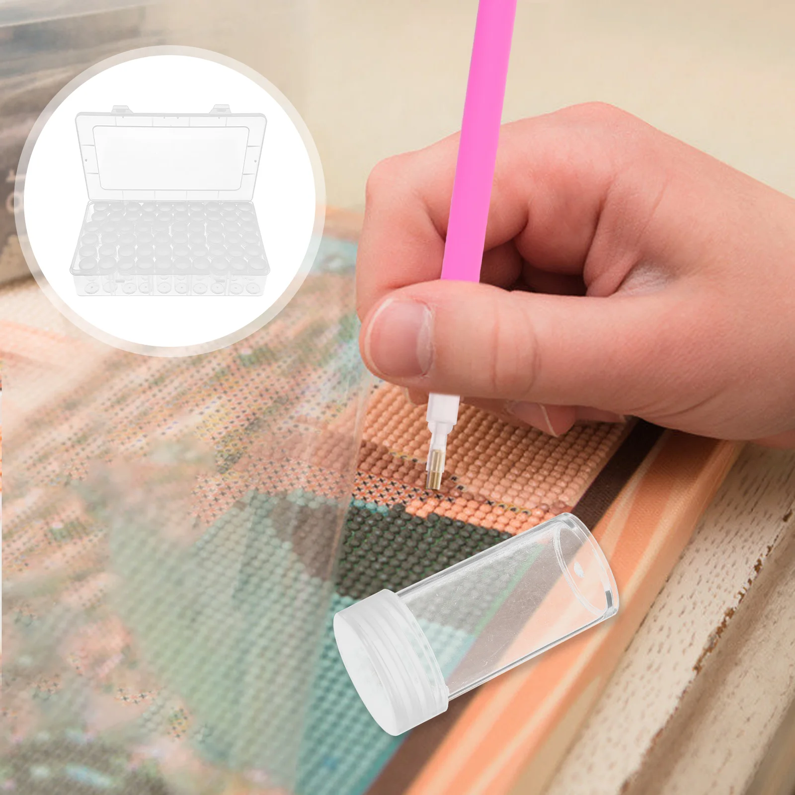 

1 Set Seed Box Compartment Organizer Multi-grids Beads Storage Case Small Parts Box