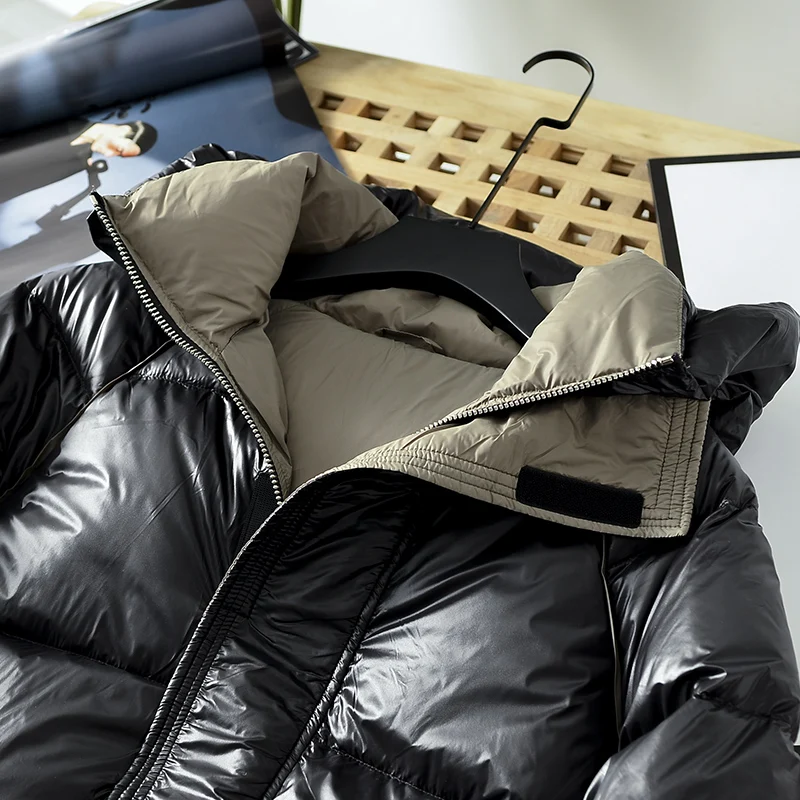 Winter Men's High-quality Gray Duck Long Down Jacket Casual Super Warm Coat