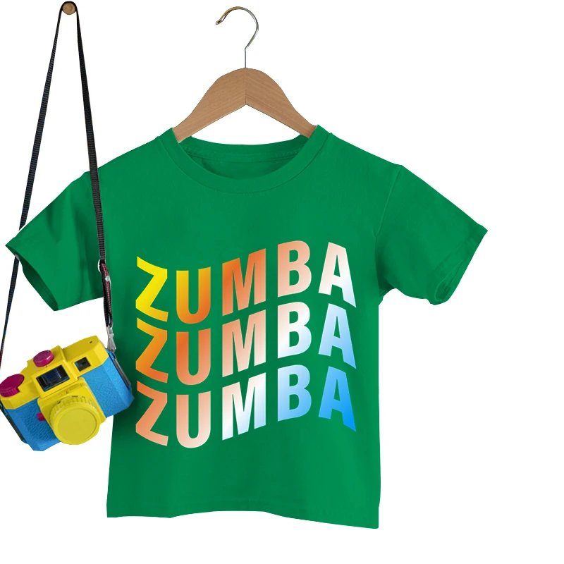 

Детская одежда Zumba с надписью для девочек, футболки для фитнеса и танцев, винтажная уличная одежда 90-х, спортивные топы для гимнастики Y2k, футболка для мальчиков с коротким рукавом