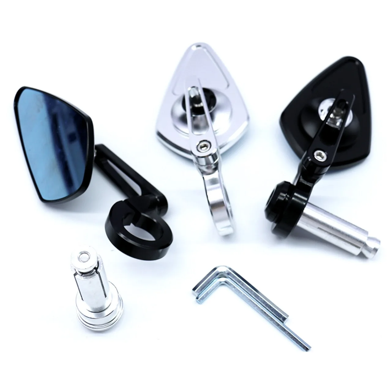 

Motorcycle Modified Handlebar Mirror Handle Mirror Aluminum Alloy Rearview Mirror Reflector 22mm Universal Convex Mirror