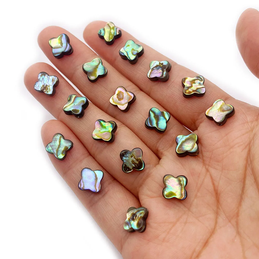 

Four-petal Flower Shape Loose Beads Natural Abalone Shell DIY for Jewelry Making Necklace Bracelet Earrings Charm