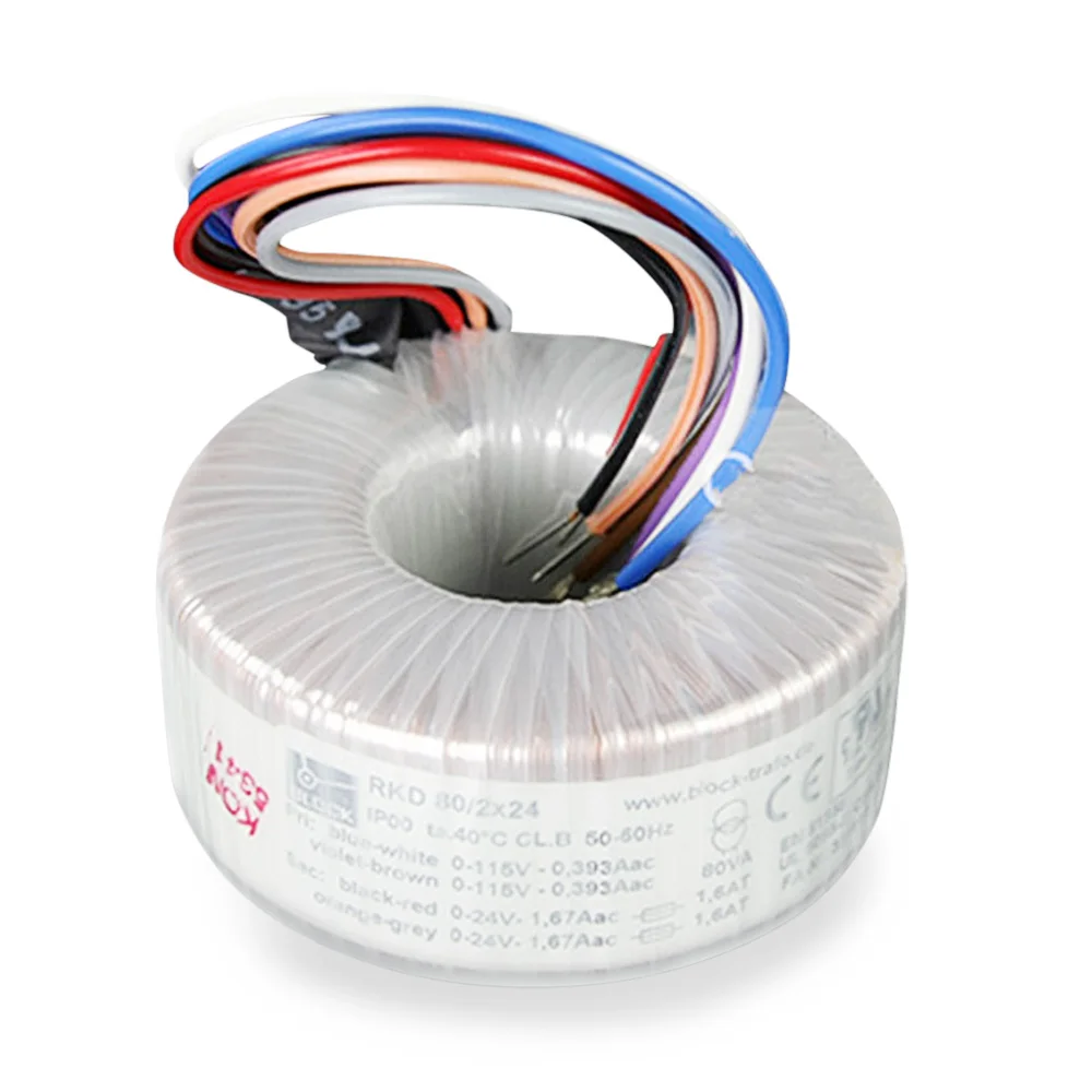 

T-009 2*12V 15V 18V 24V 80VA 80W Германия блок новый тороидальный трансформатор