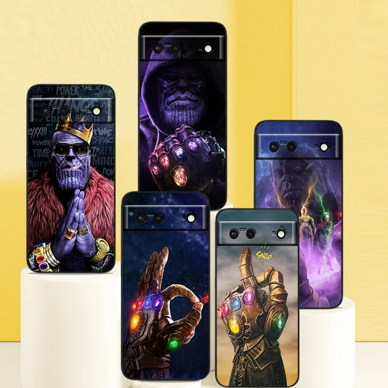 

Marvel Thanos Hero Phone Case For Google Pixel 7 6 Pro 6A 5A 5 4 4A XL 5G Black Shell Soft Cover Fundas Coque Capa