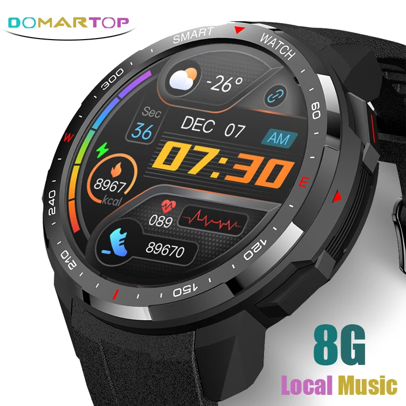 

Новинка 2022, Смарт-часы с поддержкой местной музыки и памятью 8 ГБ, мужские и женские умные часы с вызовом, спортивные фитнес-трекер
