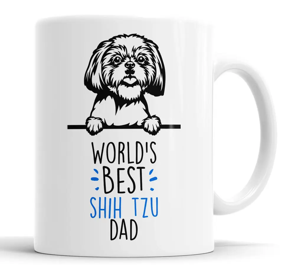 

Shih Tzu Mug World'S Best Dad Mug Dog Dad Cup Friend Funny Gift