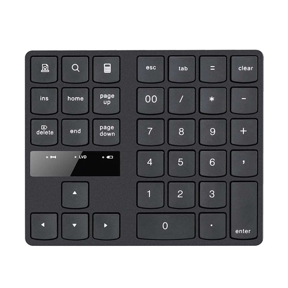 

2.4g Wireless Digital Keyboard Charging 35 Keys Buttons Multimedia Medium Number Keypad USB Receiver Plug Rechargeable Numpad