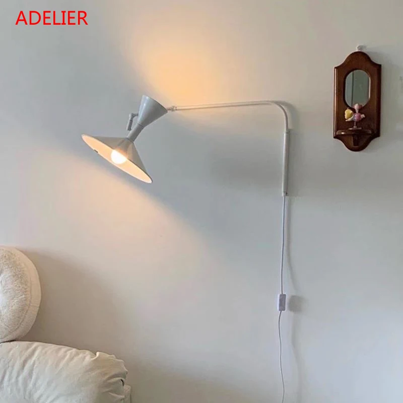 Креативный регулируемый настенный светильник промышленного дизайна