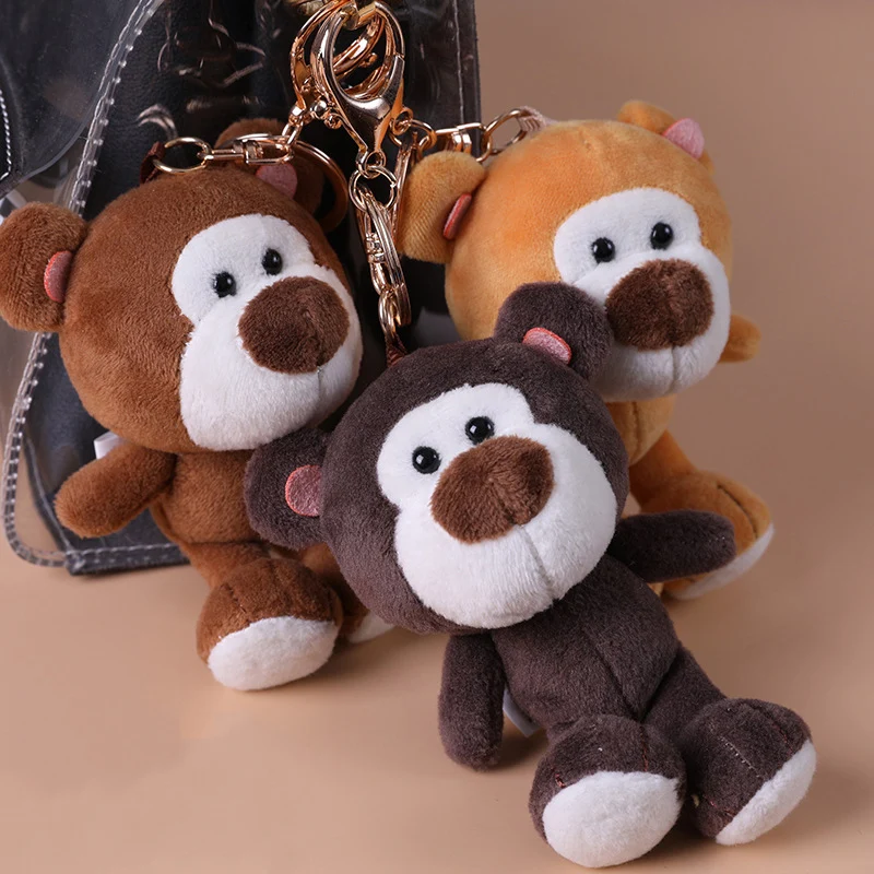 

Creative Kawaii Plush Bear Toy Keychain Cute Stuffed Plush Keyring Teddy Bear Doll Keychain Backpack Pendant Ornaments