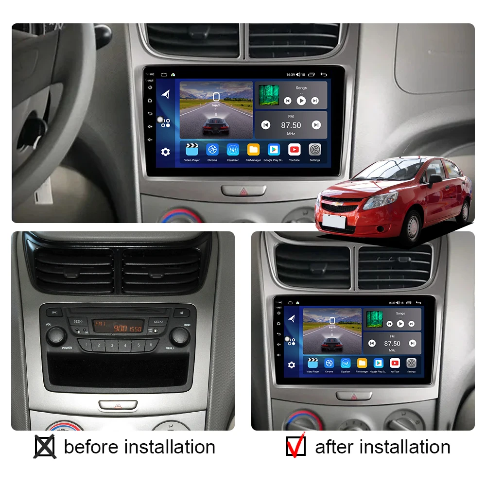 Автомобильный радиоприемник Nedehe с автомобильной развлекательной системой Android 12