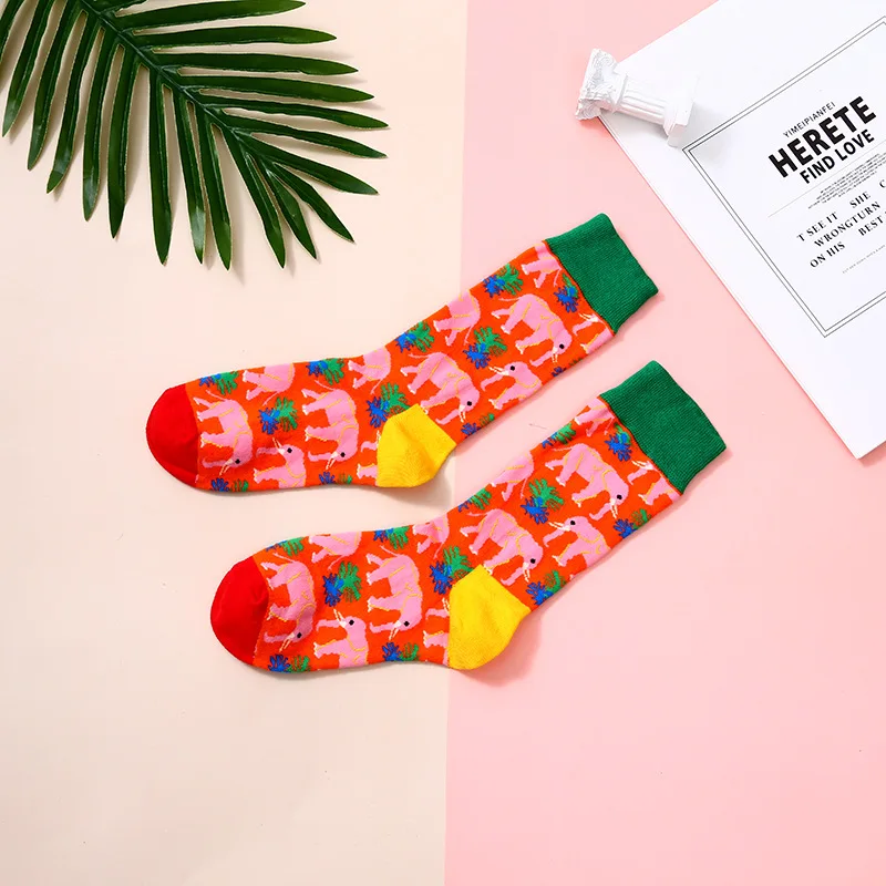 Tide brand animal socks men's European and American fashion street style cotton socks