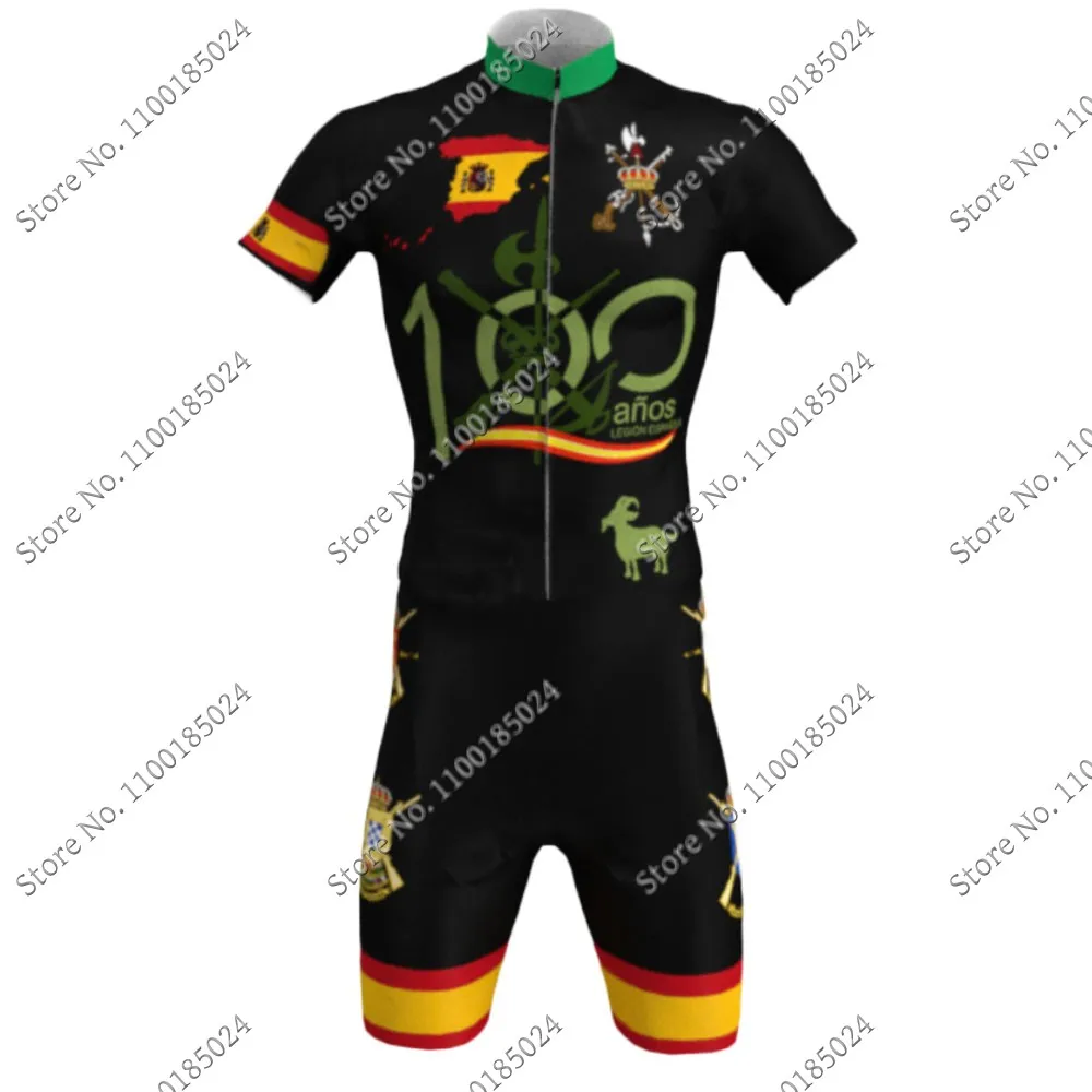 

100 YEARS Espana LEGION 2022 Spain Cycling Jersey Set Summer Bicycle Clothing Road Bike Shirts Suit Bicycle Bib Shorts MTB Ropa