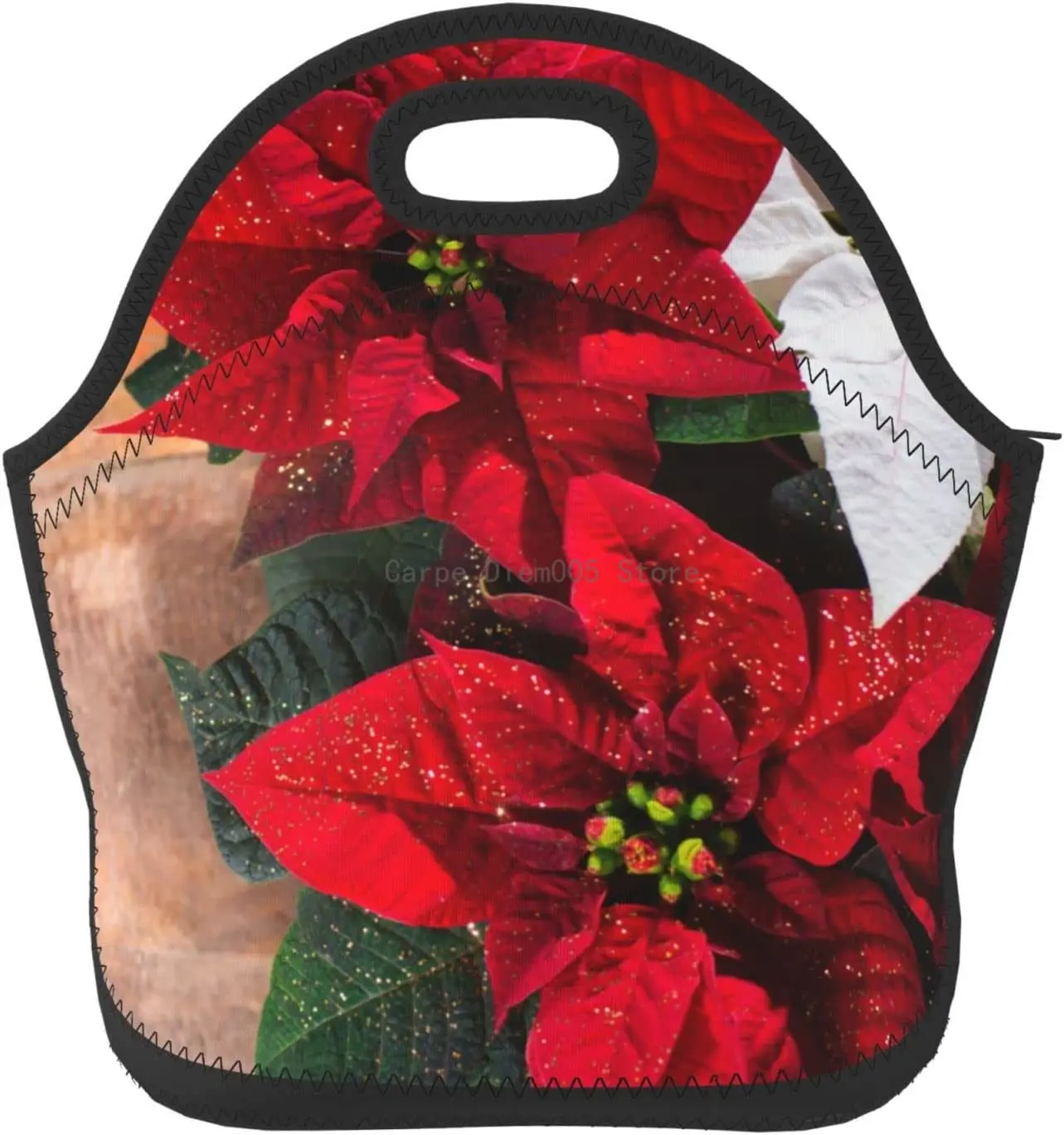 

Теплоизолированный Ланч-бокс с зелеными листьями и цветочным принтом