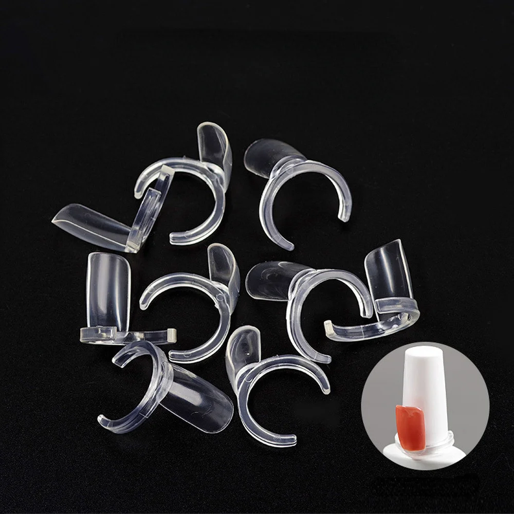 

50pcs Nail Art Ring Display Color Card Nail UV Gel Polish Tips Holder Fake Nails Practice Manicure Display Stand Accessories