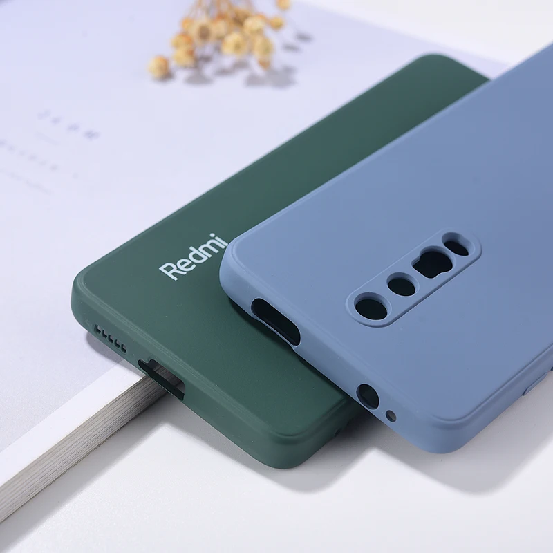 Квадратный жидкий силиконовый чехол для Xiaomi Mi 9T Redmi K20 Pro шелковистая сенсорная