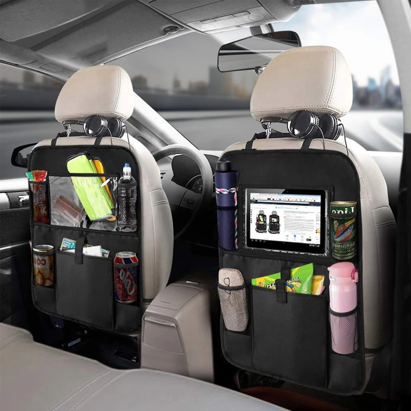 

1pc Universal Car Seat Back Organizer Multi-Pocket Storage Bag Tablet Holder Automobiles Interior Accessory Stowing Tidying