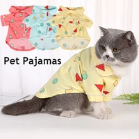 dog pajamas luxury clothes elegant geometry printing dog shirts breathable comfortable dog pajamas skin friendly pet supplies