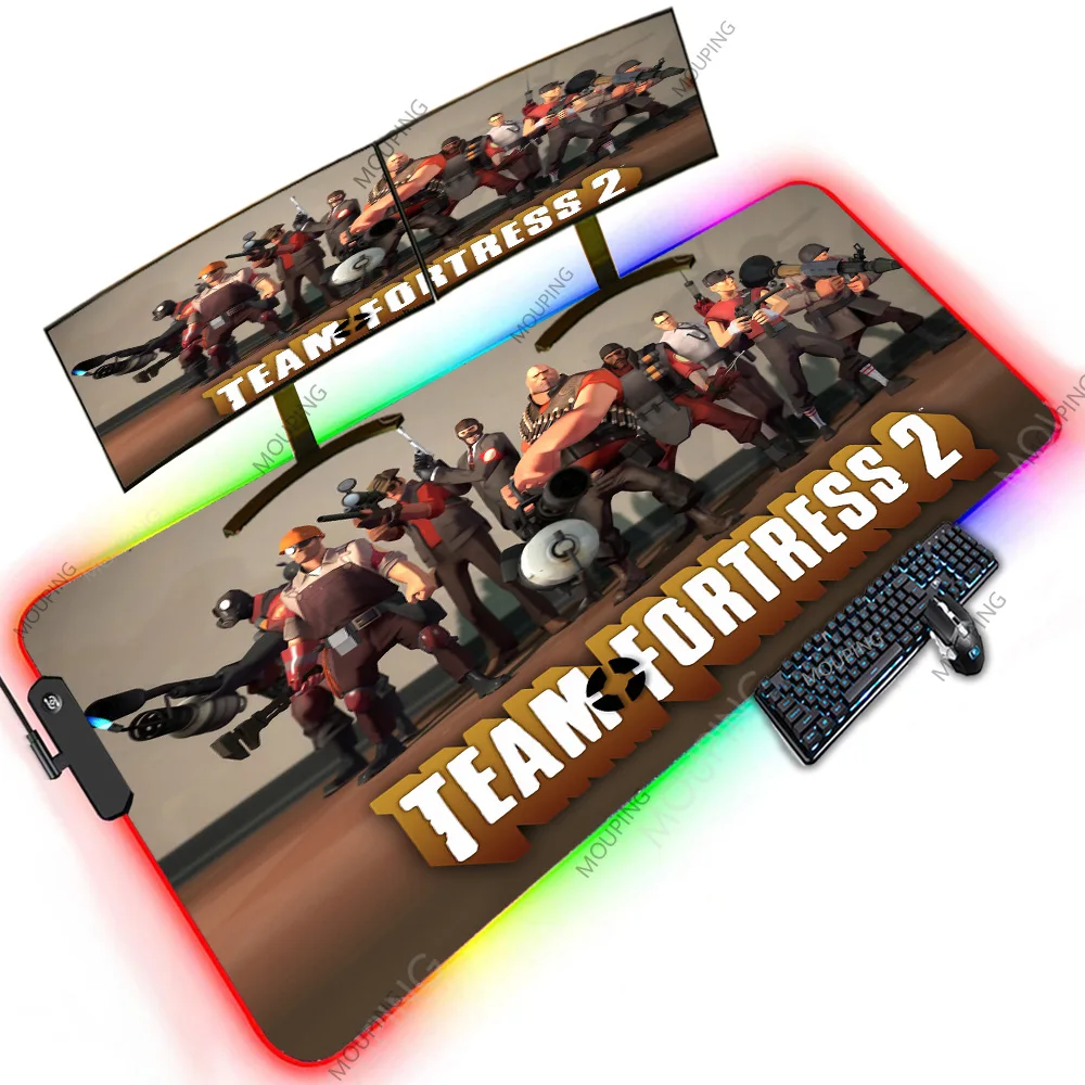 

Team Fortress 2 Anime Game Mouse Pads 1200x500 XXXXL Office on The Table Computer Desk Extended Oversize Backlit Led Rgb Carpets