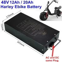 48v 12ah 15ah 20ah lithium li ion motorcycle battery for fantastic harley tire x6 x7 x8 electric scooter fast charger