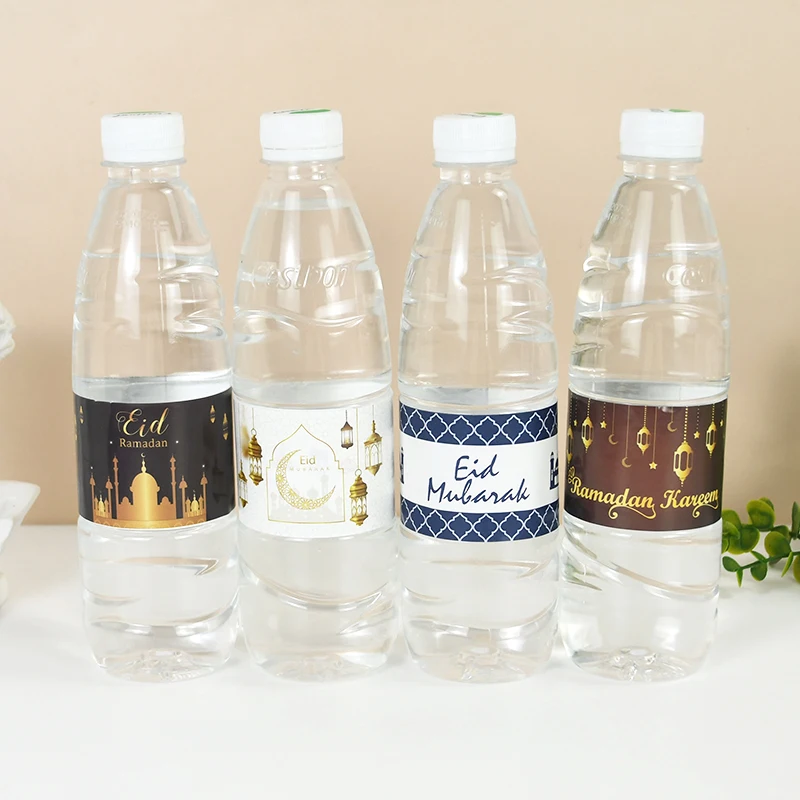 

10pcs Eid Mubarak Water Bottle Stickers Sealing Gift Decoration Ramadan Kareem Islamic Muslim Party Festival Eid Al-fitr Decor