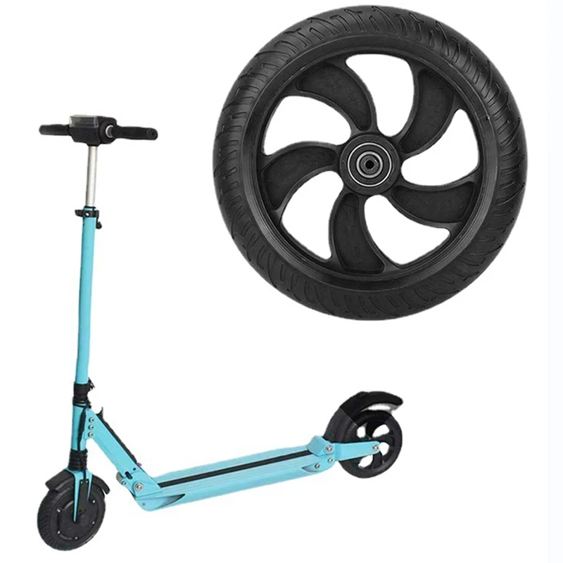 

1 Piece 8 Inch For KUGOO Scooter Accessories Rear Wheel Assembly Plastic Rear Wheel Black