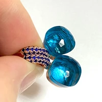 pomellato earrings candy style pendant earrings inlay zircon 30colors crystal drop earring for women fashion jewelry gift