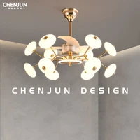 light luxury living room main lamp modern minimalist designer model restaurant fan lamp 2022 new creative art chandelier