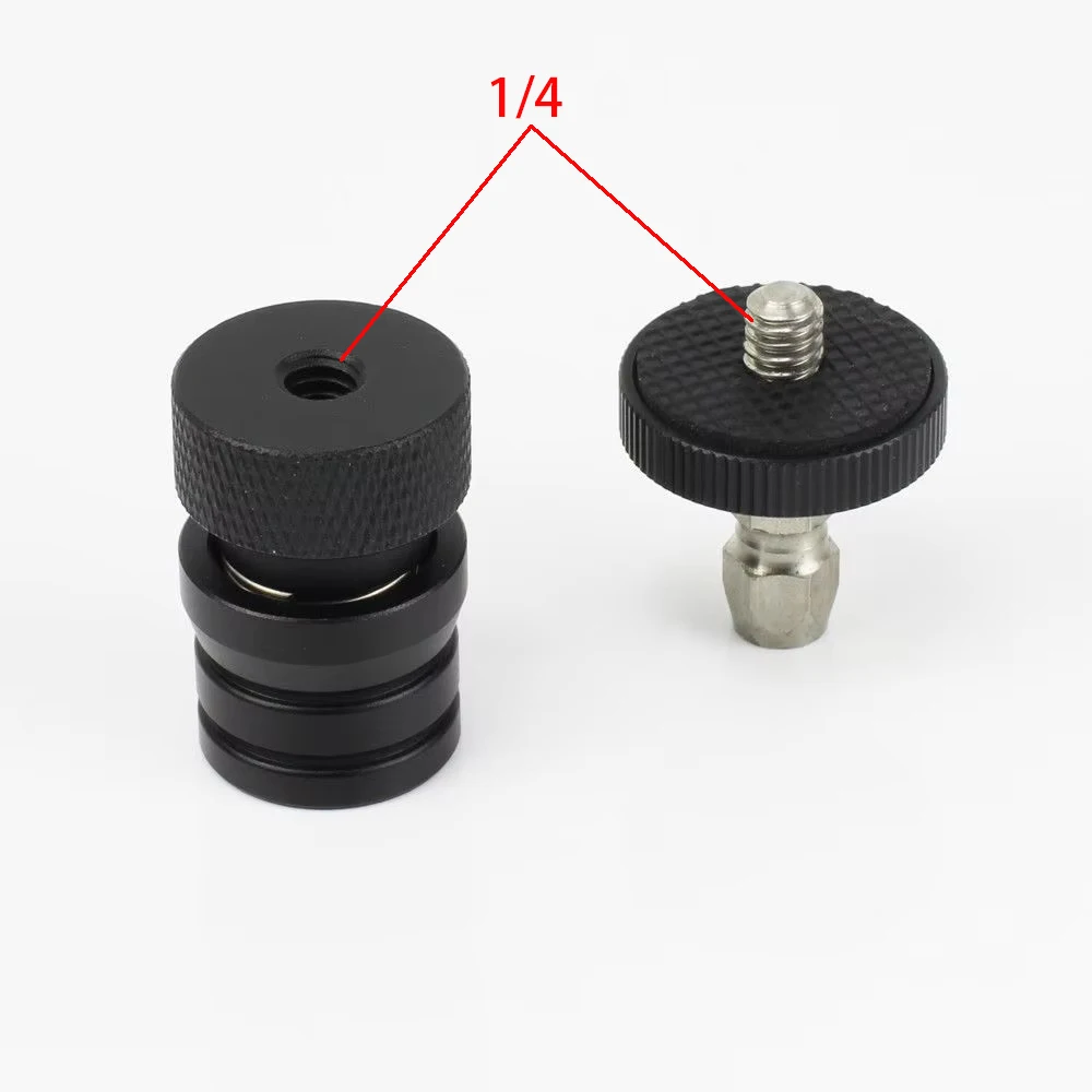 Фото Мини-быстросъемное крепление для микрофона для камеры Pro Pole Rod Recorder, штатив, от 1/4 до наружной резьбы 1/4-20 шт. №2