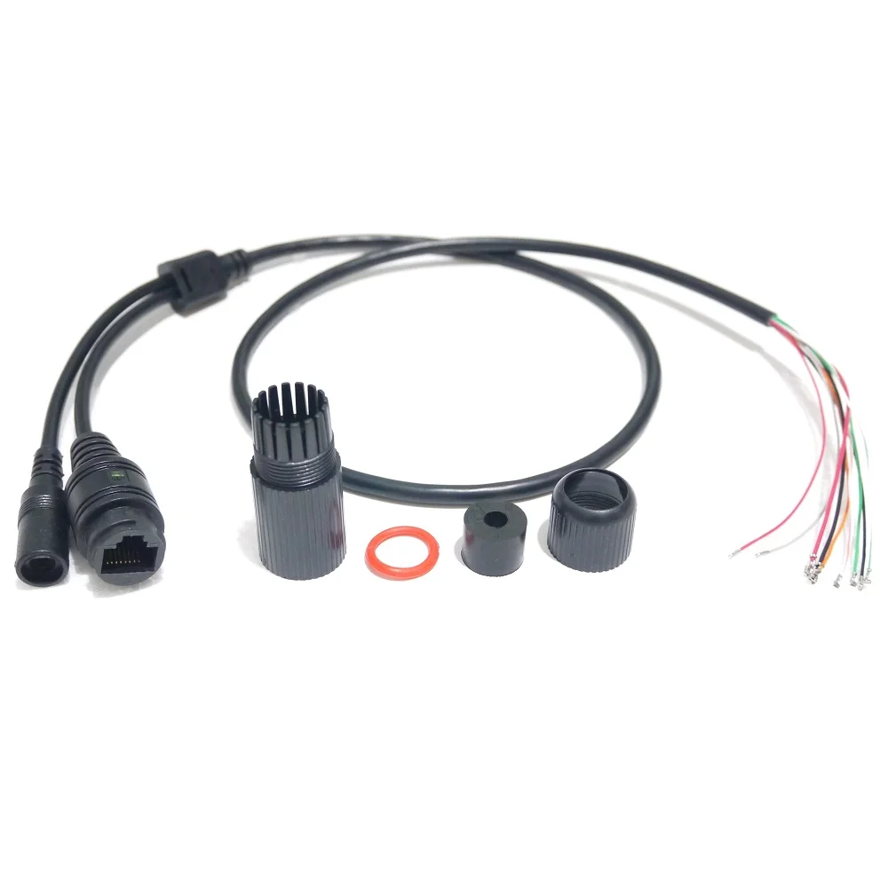 

CCTV POE IP network Camera PCB Module video power cable 65cm long, RJ45 female connectors with Terminlas,waterproof cable