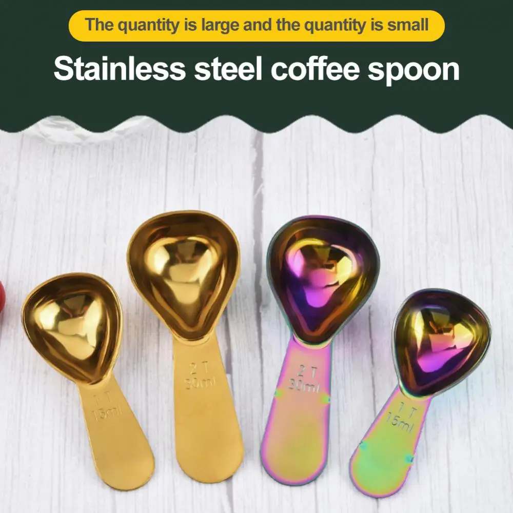 

Small With Scale Spoon High Quality Materials Milk Powder Spoon Creative Coffee Spoon Household Kitchen Tools Colored Titanium