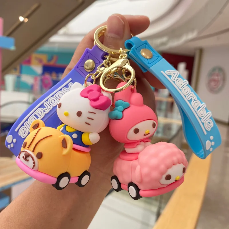 

Sanrio My Melody Cinnamoroll Kuromi Hello Kitty Keychain Trend Personality Women Pendant Keyrings Creative Novelty Accessories