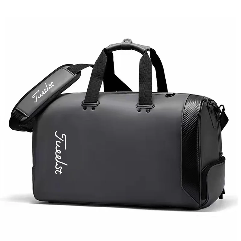 

Men Handbag Golf Bag PU Waterproof Clothing Bag Large Capacity Independent Shoe Area Sports Bags Boston Bag 45*25*27