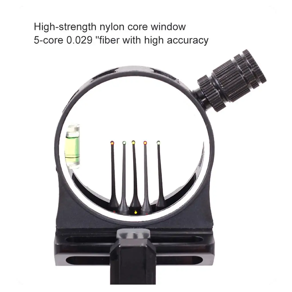 

Archery Hunting Shooting 5 Pin Bow Sight Fiber Pin with Light with 0 029 Fiber Slingshot Tool